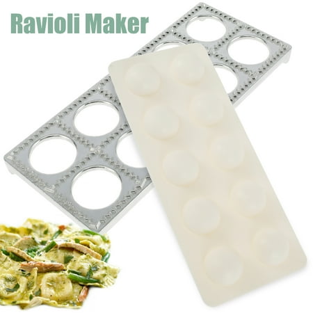 

Littleduckling Ravioli Maker with 10 Holes Safe Ravioli Press Mold Premium Italian Pelmeni Maker Pasta Press Cutter Tool Dumpling Maker