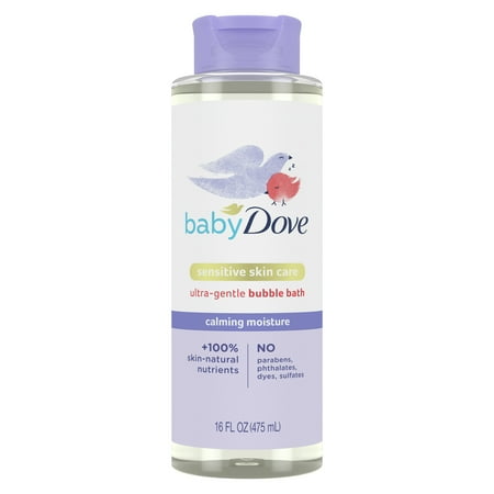  Baby Dove Bubble Bath Calming Moisture Newborn Sensitive Skin Hypoallergenic, 16 oz