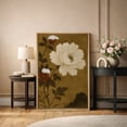 thumbnail image 2 of Framed Canvas Print Vintage Peony Floral Botanical Wall Art Classic Asian Style Flower Decorative for Living Room Bedroom - 24"x36" NATURAL, 2 of 8