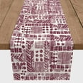 thumbnail image 3 of Creative Products Aztec Tribal Stamp Pattern Burgundy 16x90 Poly Twill Table Runner, 3 of 3