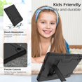 thumbnail image 3 of Lonbiaci Étui pour Samsung Tab A8 10.5 SMLonbiaci X200/X205/X207, Support 3 en 1 Antichoc Robuste Hybride Rigide en PC, Étui de Protection Intégrale pour Galaxy Tab A8 10.5 Pouces 2022 pour Femmes Hommes Enfants, Noir, 3 of 8