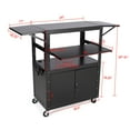 thumbnail image 2 of AOILE Height Adjustable Rolling AV Cart with Lockable Cabinet – Sturdy Steel Shelves, Mobile Design for Secure Equipment Storage, 2 of 7
