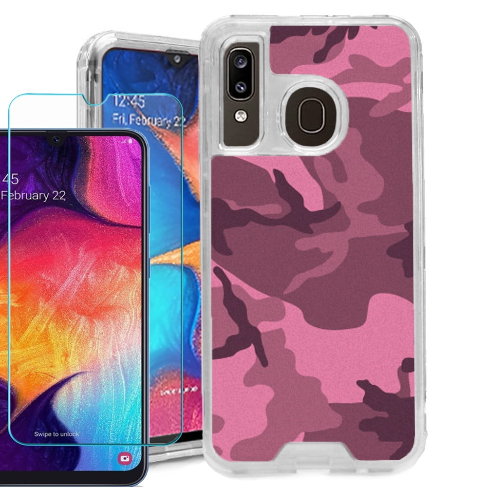 For Samsung Galaxy A20 / A50 Phone Case , 3Layer Hybrid Bumper Protective Case (Clear) with