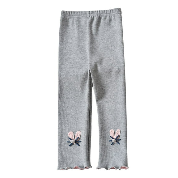 Tanhomme Girls Fleece Lined Leggings Winter Warm Tights Thick Elastic Thermal Pants for Kids Girls'Leggings Autumn Winter Thickened Cotton Pants Children Plush Cotton Pants Big Kids Warm Winter