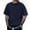 Blue, variant on Yuncity Mens Gym Shirts Stylish Two Layer Design Men's T-Shirts L