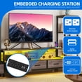 thumbnail image 5 of Dextrus LED TV Stand with Bookcase for Tvs up to 65", Entertainment Stand with Power Outlets, Gray, 5 of 6