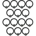 thumbnail image 4 of Urbanest Solid Metal Window Drapery Curtain Panel Ring With Eyelet 1.5"" Inner Diameter Fits Up To 1.25"" Rod Set Of 14 - Black, 4 of 5