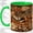 Green, variant on Leopard Books Accent Mug, 11oz Ceramic Coffee Cup for Book Lovers