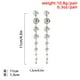 thumbnail image 5 of Pendientes colgantes de cuentas para mujer, pendientes colgantes de araña, pendientes colgantes llamativos, Navidad (plata) TUNC Sencillez, 5 of 5