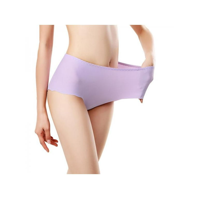 Women's Spandex Ice Silk Laser Cut Seamless Elastic Panties 