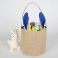 thumbnail image 4 of Giyblacko Easter Bunny Basket Bags Jute Composite Round Bottom Portable Rabbit Easter Basket Portable Cloth Bag Rabbit Bag Cylinder Gift Tote Bag, 4 of 4