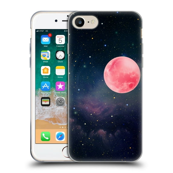 Head Case Designs Officially Licensed Cosmo18 Space Pink Moon Soft Gel Case Compatible with Apple iPhone 7 / 8 / SE 2020 & 2022