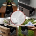 thumbnail image 6 of Burlap Table Runner 36 Inches Long, Abstract Mountain Moon Scenery Non-Slip Kitchen Table Runners for Dining Room Everyday Use Party Table Decorations Black White Geometric Line, 6 of 9