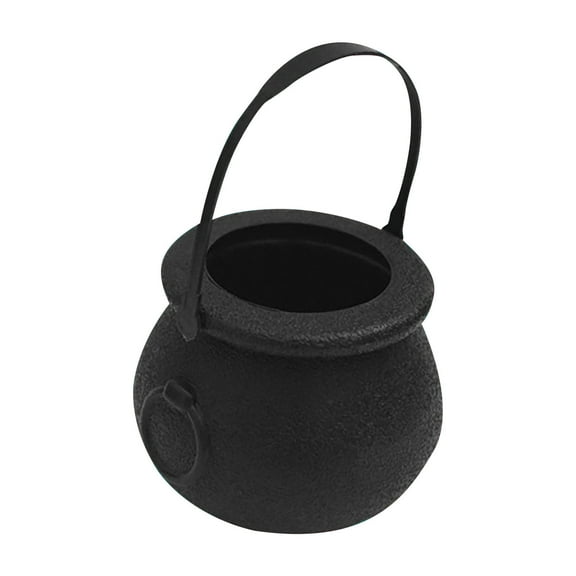 OAVQHLG3B 1Pcs Halloween Black Cauldron Halloween Candy Cauldron, Candy Kettle, Pot and Bucket, Black Witch Cauldron Candy Holder, Halloween St. Patricks Party Favor Decoration