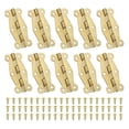 thumbnail image 1 of Bisagras de caja pequeñas Uxcell de 2 pulgadas, paquete de 10, bisagras decorativas en forma de mariposa de 90 grados para hardware de caja de joyería, doradas, 1 of 6