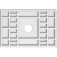 thumbnail image 1 of Ekena Millwork CMP14X9BX-02000 2 in. ID x 4,75 in. Rectangle Beaux Médaillon de Plafond Contemporain PVC, 1 of 1