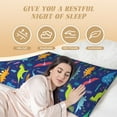 thumbnail image 4 of Easygdp Dinosaurs Long Body Pillowcase - Super Soft Microfiber Body Pillow Case - Envelope Closure, Cool, Anti-Fading- 20x54 in, 4 of 8