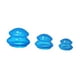 thumbnail image 4 of Juego de 3 ventosas de silicona Perfecl para relajación muscular brazos estómago espalda Azul, 4 of 8