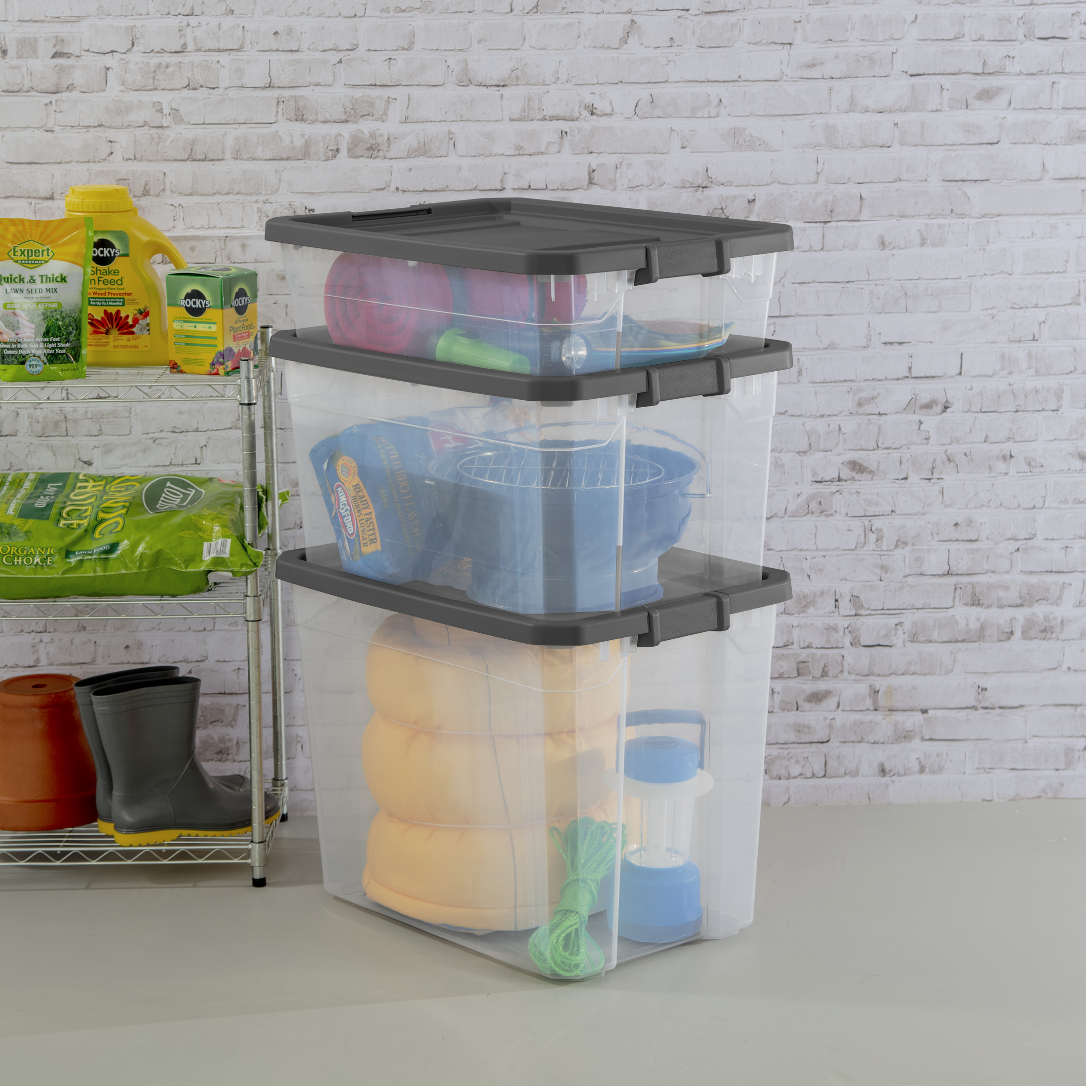 Sterilite 40-Quart Stackable Storage Bin with Latch Lid photo 7