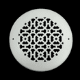 thumbnail image 1 of Achtek 7" Duct opening Solid Cast Aluminum Round Grille (8-1/2" Round Overall) | Powder Coated WHITE- With Screw Holes For Wall/Ceiling, 1 of 11