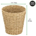 thumbnail image 2 of mDesign Seagrass Round Woven Garbage Wastebasket Trash Can, Natural, 2 of 3