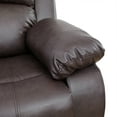 thumbnail image 4 of AUKFA 3 Seats Recliner Sofa Chair, Home Theater Sofa with Flipped Backrest and Cupholder, Brown, 4 of 10