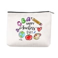 thumbnail image 1 of Graduation organization and storage,Teacher Gifts Makeup Bags Cosmetic Travel Carrying Case Toiletry Pouch With Zipper In 2 Unique Designs Teacher Appreciation Gifts 9.84 X 6.69 Inch, 1 of 4