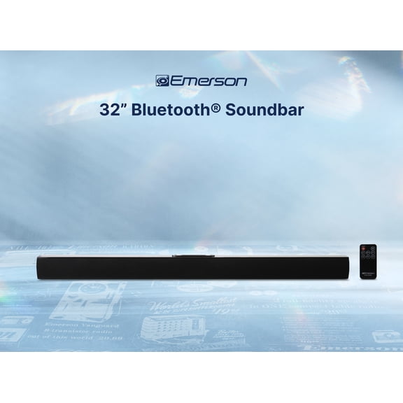 Emerson EHS-2000 Bluetooth 2.0-Channel 32-in. Sound Bar with Remote, Black