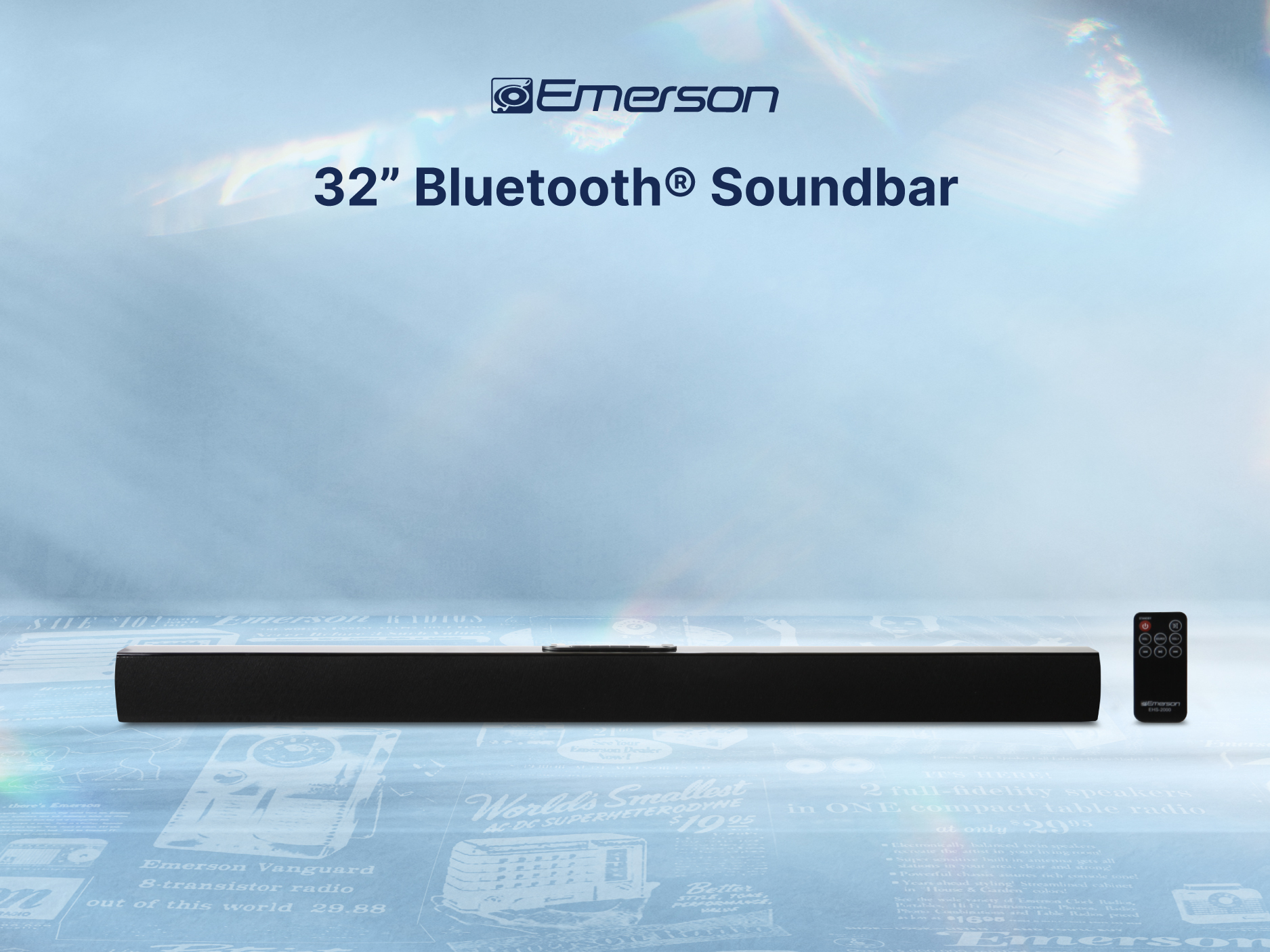 Emerson EHS-2000 32-Inch Soundbar with Bluetooth and Remote