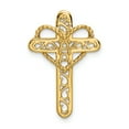 thumbnail image 6 of Finest GoldXMP5-2 14K Yellow Gold Polished Filigree 2-Stone Mothers Cross Pendant Mounting, 6 of 7
