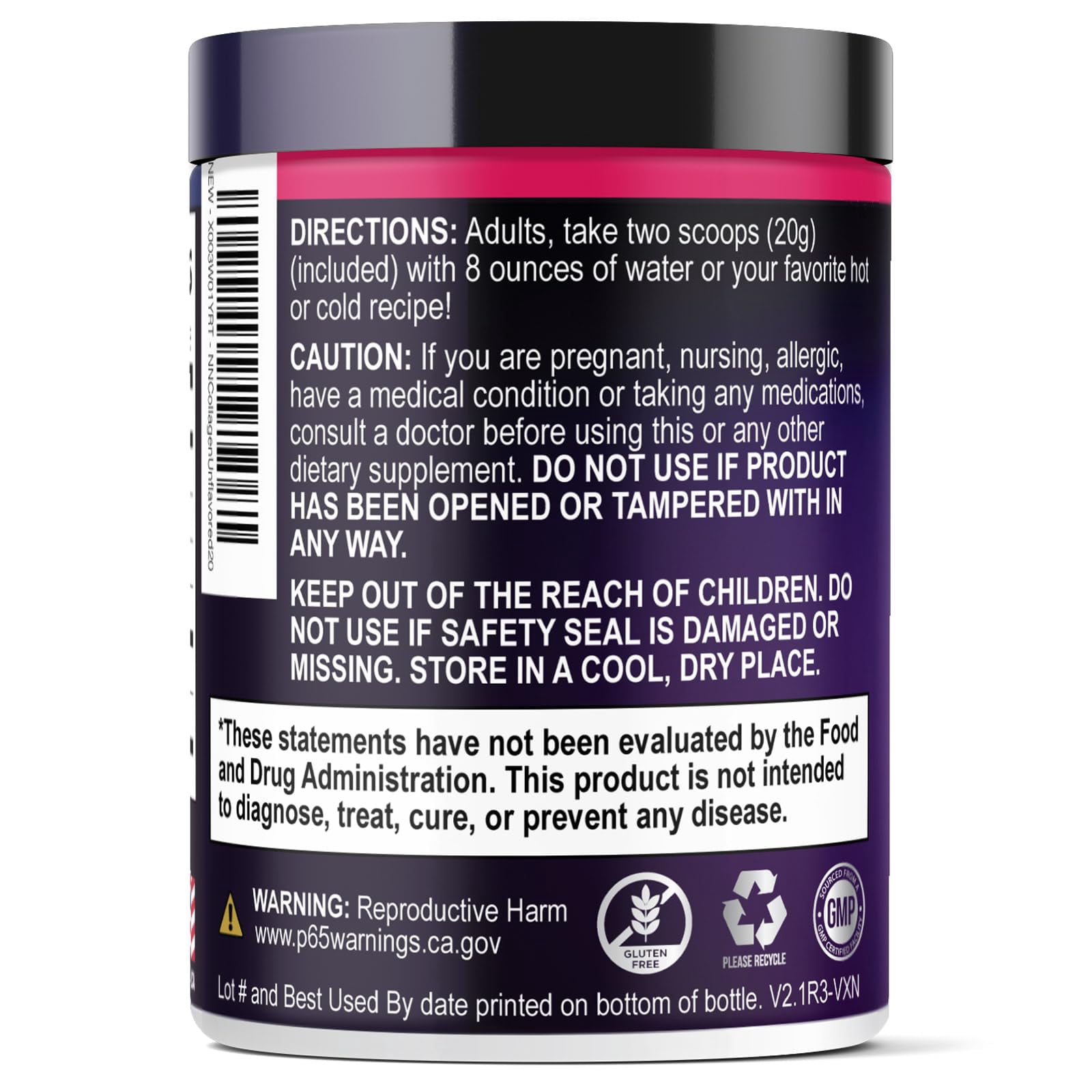 Collagen Peptides Powder - Hydrolyzed Type 1 & 3 Collagen Peptides 20g per Serving with Hyaluronic Acid & Biotin - Vital Nail, Skin & Joint Support - No Sugar, Unflavored, Bottled in USA, 28 Servings