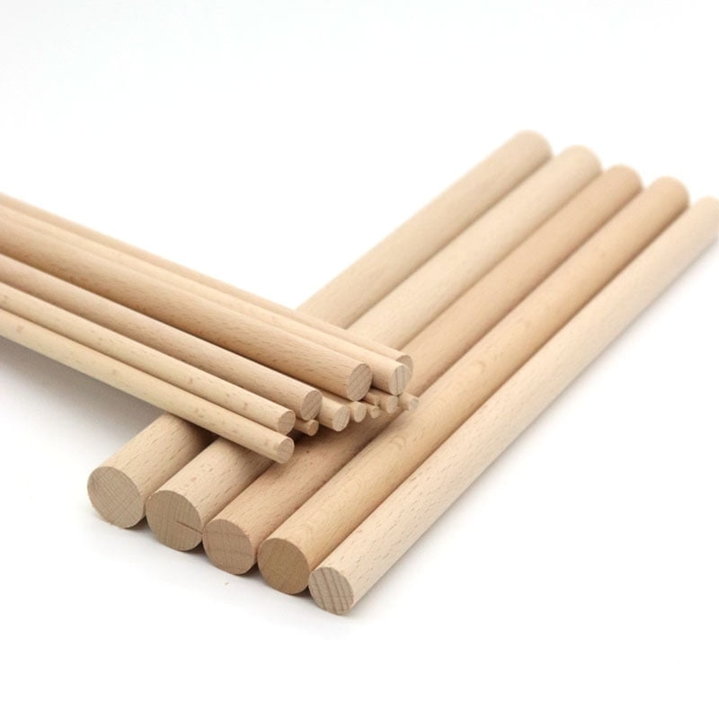 10pcs 3-12 mm pine round sticks, high-grade durable wooden dowels, used for  DIY crafts, building models, carpentry