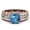 Sea Blue, variant on Women's Alloy Plated 14 K Rose Gold Color Separation Ring
