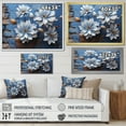 thumbnail image 4 of Designart "Modern Impression Of Blue And White Cornflowers II" Cornflowers Floater Framed Wall Decor, 4 of 5