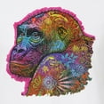 thumbnail image 2 of Colorful Neon Gorilla | Dean Russo Art Animal Lover Mens Premium Tri Blend T-Shirt, True White, Large, 2 of 6