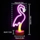 thumbnail image 3 of Flamingo Neon Sign - Flamingo LED Sign Decoration - Batería USB Decoración del hogar Tricolor Flamingo Neon Lámpara de mesa. Decoración de la habitación Luces de neón para niños Regalo de cumpleaños JAMW Sencillez, 3 of 5