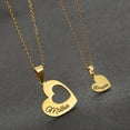thumbnail image 2 of Mother Daughter Two-Part Set Love Heart Necklace Set Goldplated Pendant Jewelry-308-G, 2 of 4