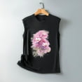 thumbnail image 4 of Débardeurs pour Femmes Col Rond Coupe Ample Basique Imprimé Blouse Décontractée Été Sans Manches Tunique d'Entraînement, 4 of 5