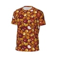 thumbnail image 6 of Wukai Almond Nuts Print Men's Short-Sleeved Mesh T-Shirt,Quick-Dry Short Sleeve Workout T-Shirt-Medium, 6 of 8