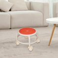 thumbnail image 6 of Low Roller Seat Stool Pedicure Stool Round Housework Stool Comfortable Swivel Chair Shoe Changing Stool Seat for Fitness Home Orange, 6 of 8