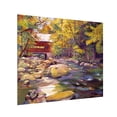 thumbnail image 2 of David Lloyd Glover 'Covered Bridge In Vermont Autumn' Wood Slat Art 18x22, 2 of 5