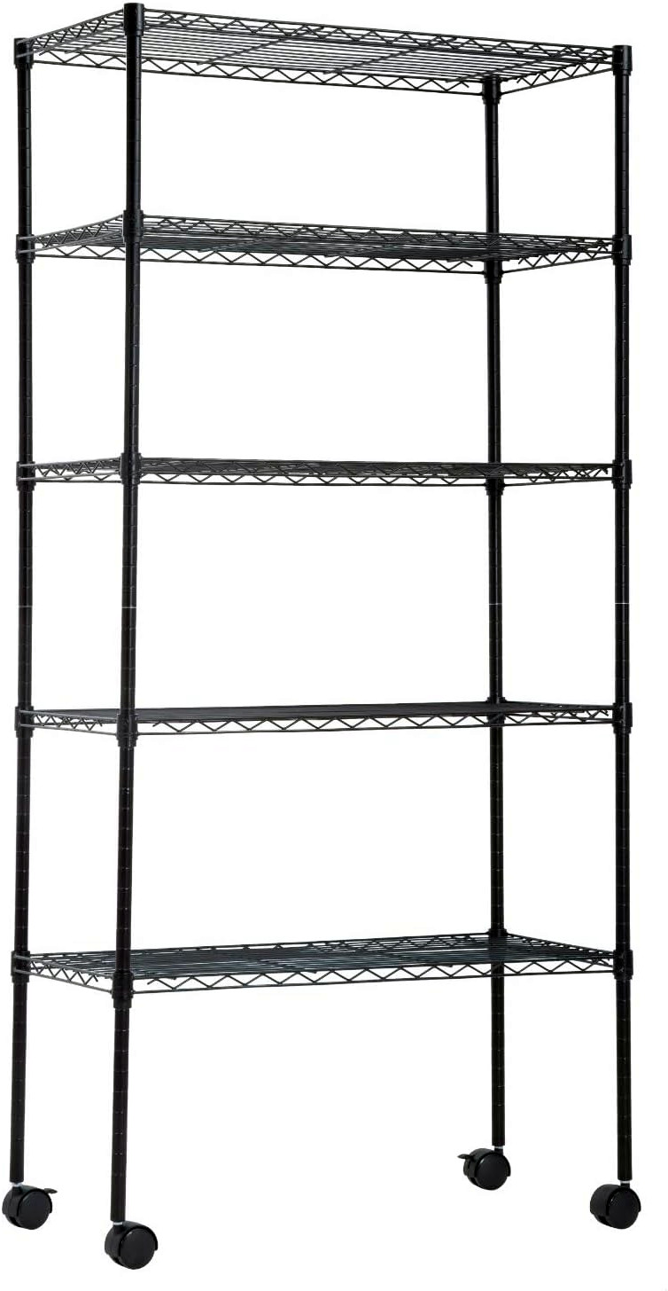 SamyoHome 5Layer Wire Shelves Garage Storage, 30''L x 14''W x 60''H