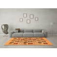thumbnail image 3 of Ahgly Company Indoor Rectangle Oriental Orange Modern Area Rugs, 6' x 9', 3 of 4