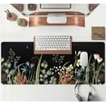 thumbnail image 4 of Cute Gaming Black Wild Flowers Desk Mat Mouse Pad Star Moon Floral Mousepad Large, XL Big Computer Keyboard and Mouse Mat Desk Pad Mat with Stitched Edge for Women Office Decor Deskmat 31.5x11.8 in, 4 of 6