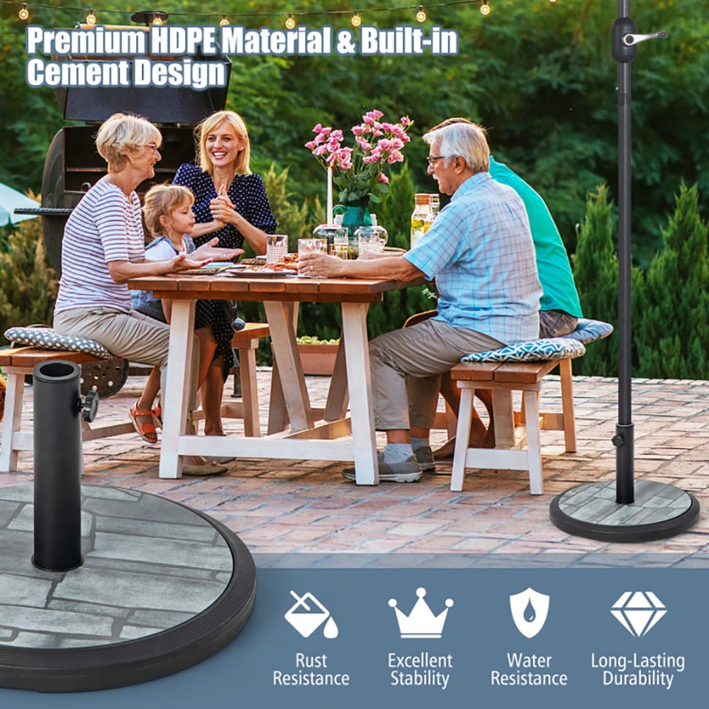 Aimee Lii 35lbs Umbrella Base with Built-in Cement, Umbrella Stand Outdoor Base Aimee Lii 35lbs Umbrella Base with Built-in Cement, Umbrella Stand Outdoor Base