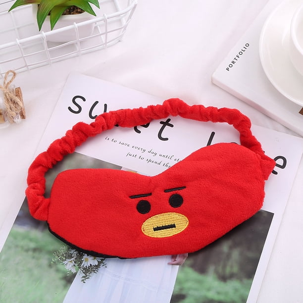 Kpop BT21 Bangtan Boys suave maquillaje Headwear bandas para el cabello máscara dormir cubierta de ojos huangjie unisex