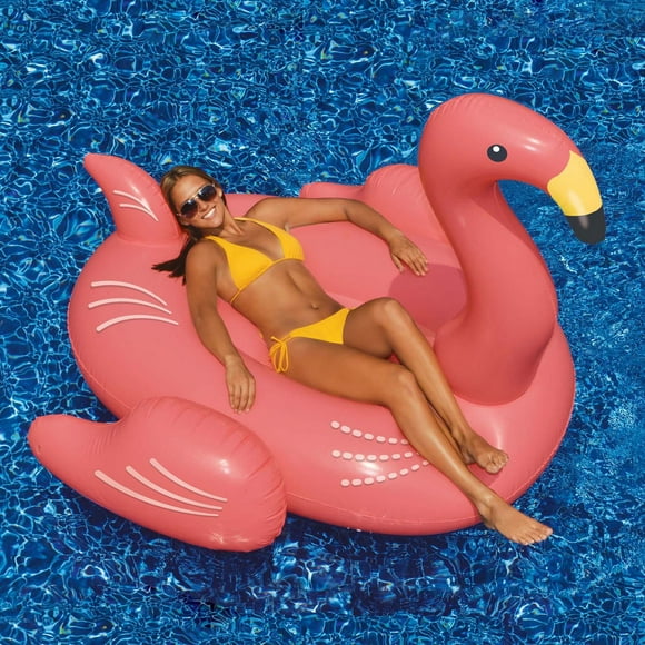 Swimline Giant Pink Flamingo 78-inch Inflatable Ride-On Pool Toy