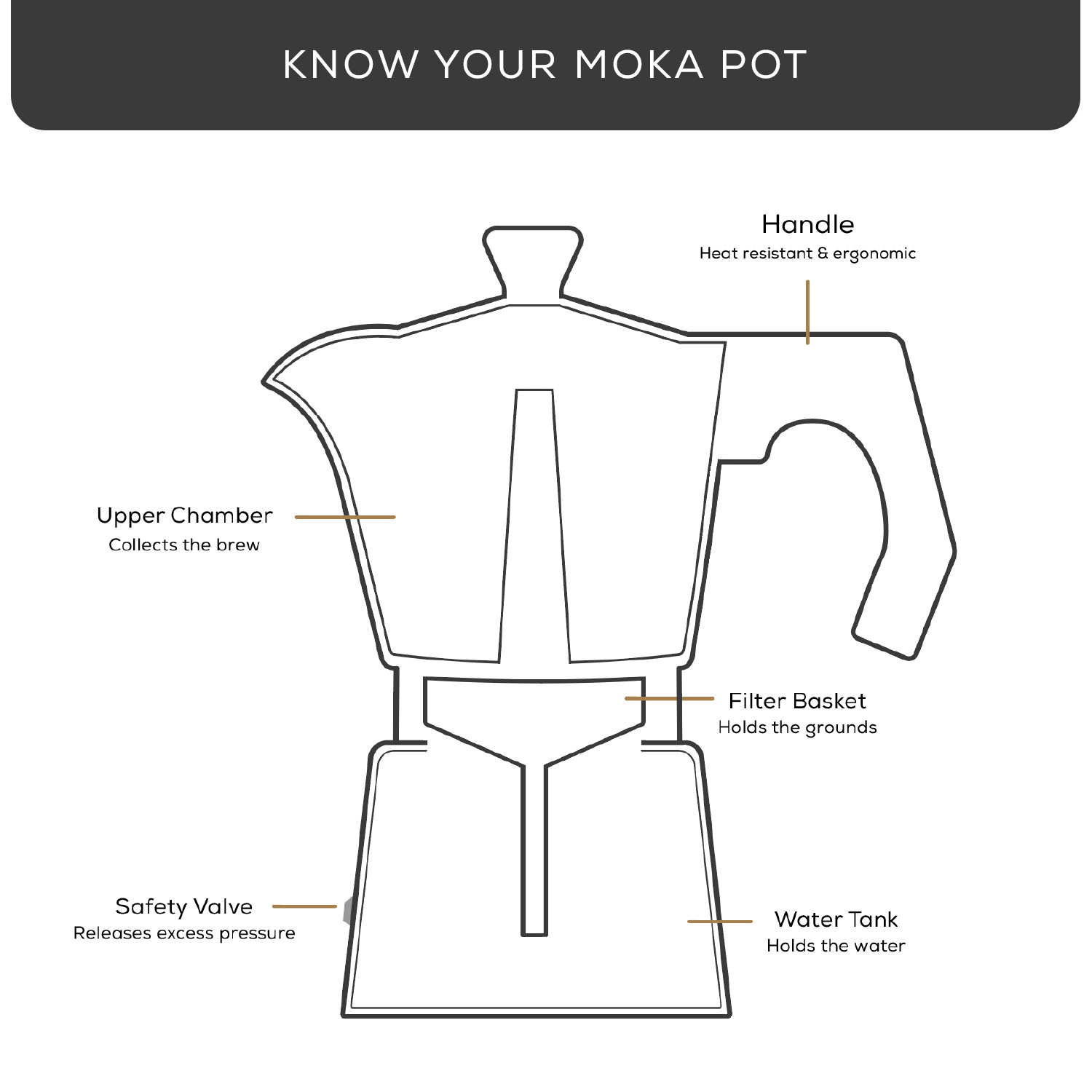 Italian Moka Pot Stovetop Aluminum Espresso Maker Percolator [3 Cup]- Ombre Silver