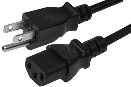 Black 6 Feet 5 Pack MarginMart Inc MM682204 C13/5-15P 14AWG Power Cord Cable w/3 Conductor PC Power Connector Socket 