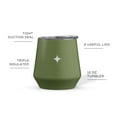 thumbnail image 2 of JoyJolt Vacuum Insulated Stemless Wine Tumbler with Lid - 12 oz - Green, 2 of 7